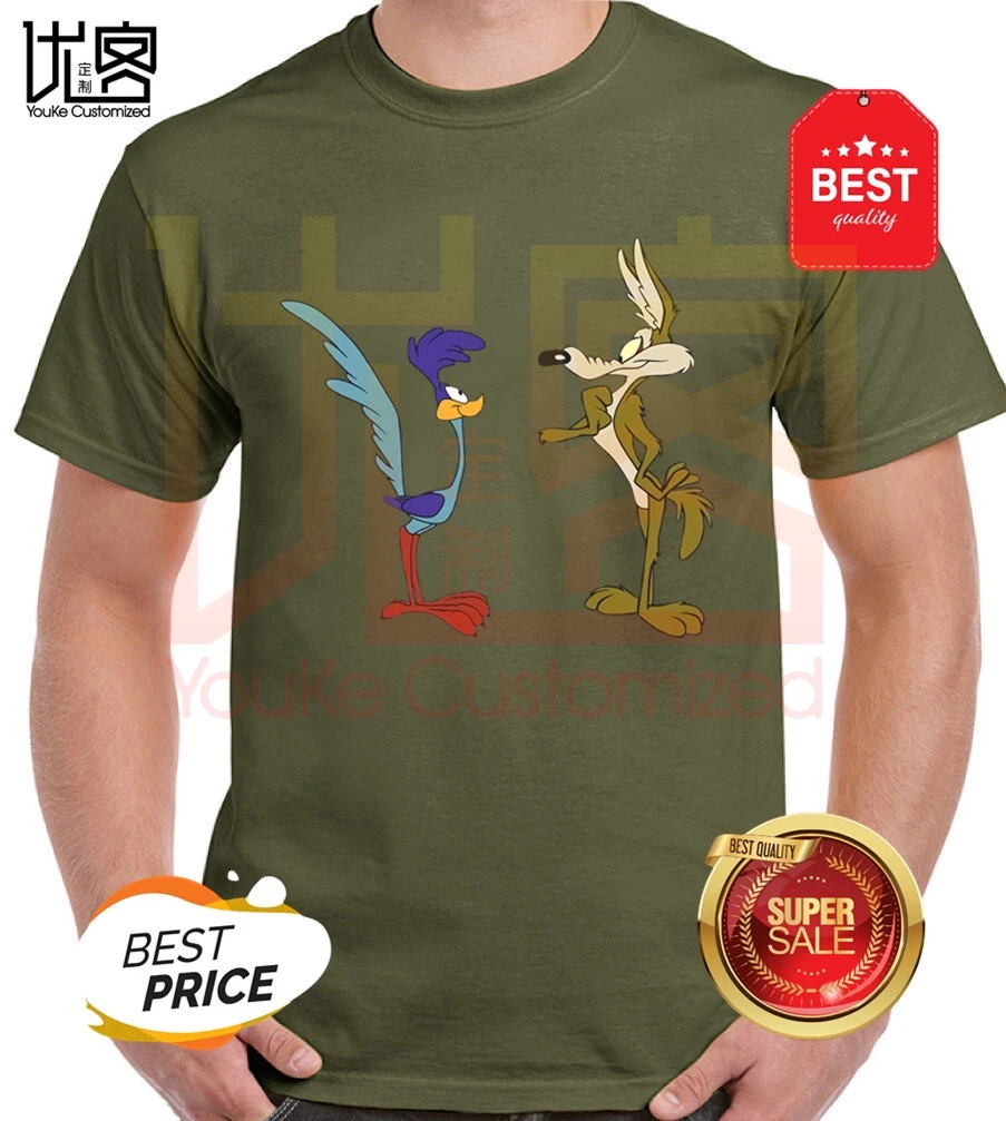 Wile E. Футболка унисекс с коротким рукавом для мужчин и женщин топ из 100% хлопка