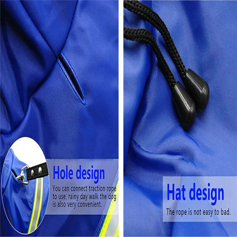 Регулируемый водонепроницаемый дождевик для собак ветрозащитный безопасный