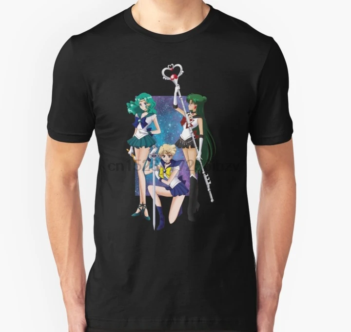 Футболка мужская унисекс с принтом Сейлор Мун уран Нептун Плуто|Мужские