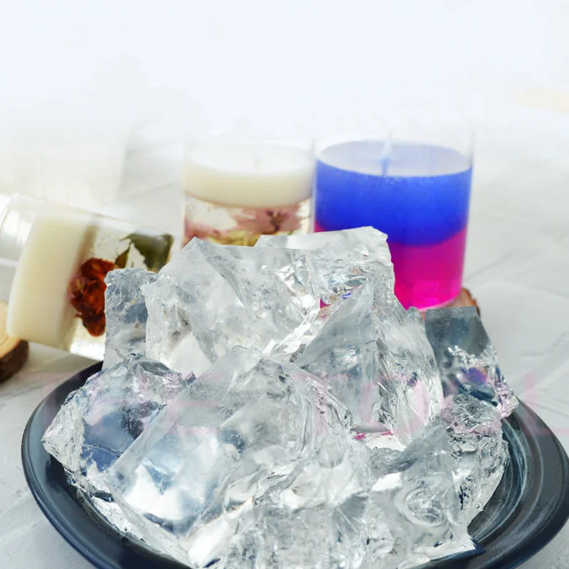 1000 г высоко прозрачный кристалически чистый желе свеча делая гелевый воск DIY