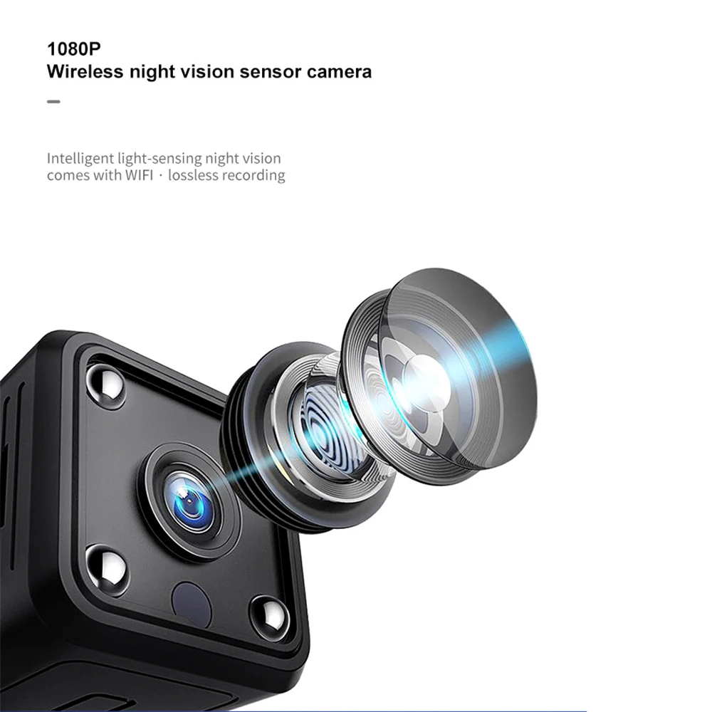 

Мини-камера видеонаблюдения X6, 1080p, Wi-Fi, ИК-подсветка
