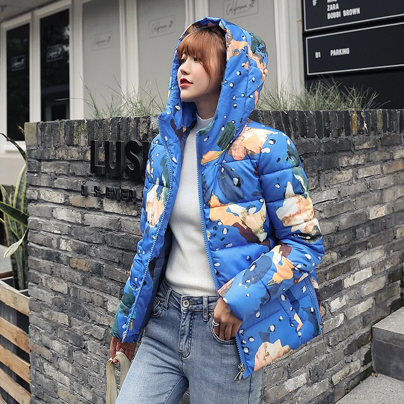 Повседневные теплые модные женские короткие зимние пальто и куртки Лоскутная