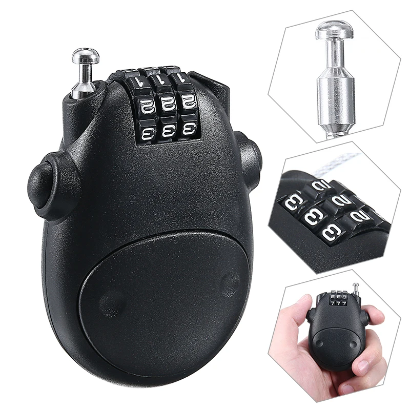 1 шт. замок для мотоциклетного шлема с кодовым замком телескопический стальной