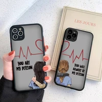 greys anatomy phone case for iphone 12 11 8 7 plus mini x xs xr pro max matte transparent cover