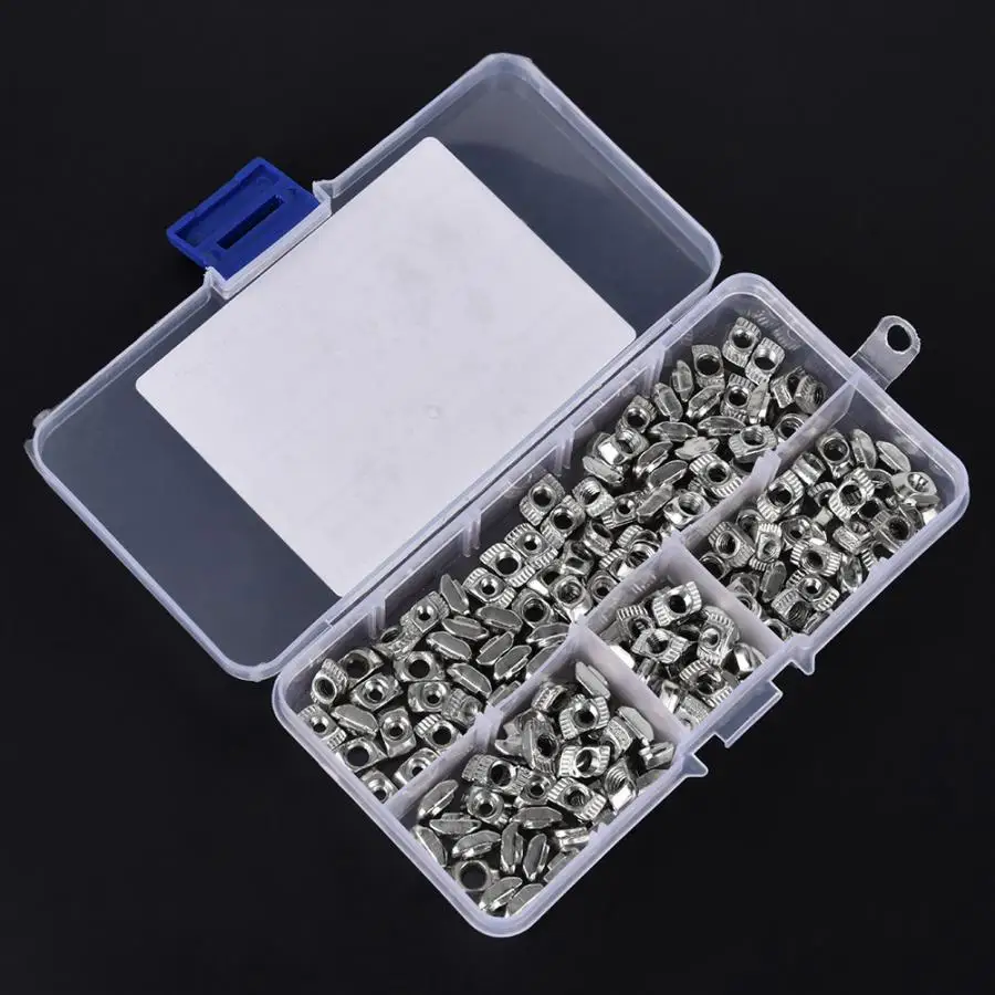 160 шт./компл. Т образный слот раздвижная гайка крепежная фурнитура M3 M4 M5 для 2020