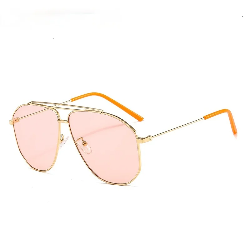 

Alloy Square Polygon Sunglasses For Men 2023 Fashion Pilot Aviation Sun Glasses Women Retro Pink Clear Oversize Shades