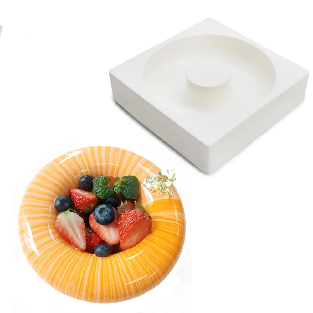 Рождественская силиконовая форма для украшения торта в виде пончика 3D шифоновая