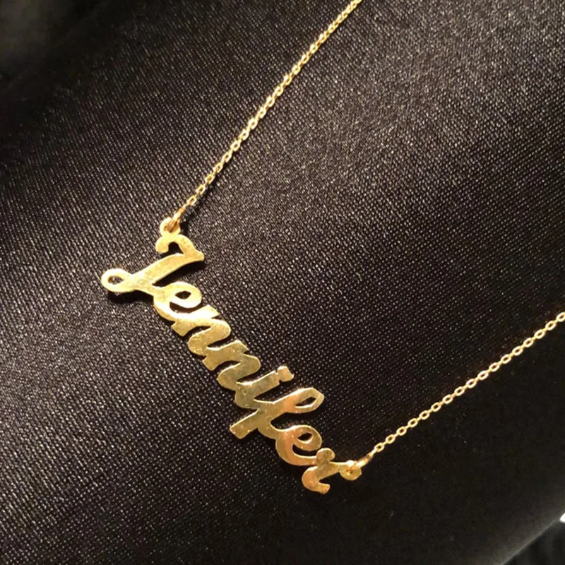 Персонализированное колье с заказным именем для женщин цепочка буквами ожерелье