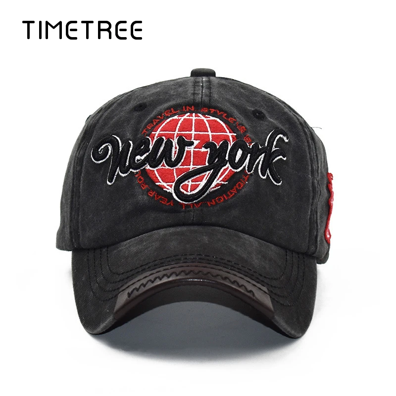 

Vintage 3D letters Embroidery Washed Baseball Caps Snapback Men Women Hat Leisure Hip Hop Streetwear Baseball Hats gorras hombre