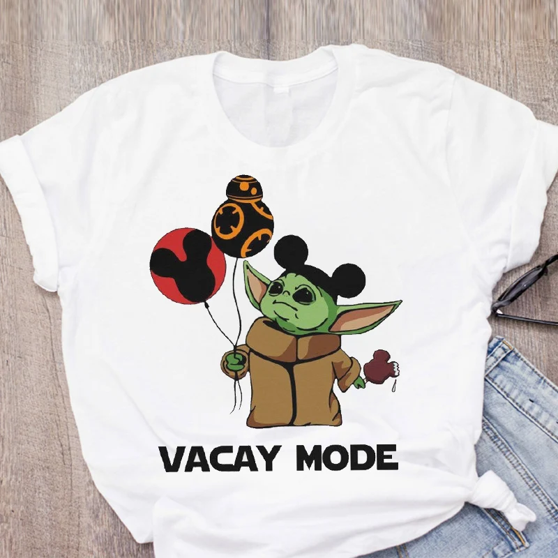 Женская летняя одежда с героями мультфильмов Vacay Mode для маленьких девочек Модная