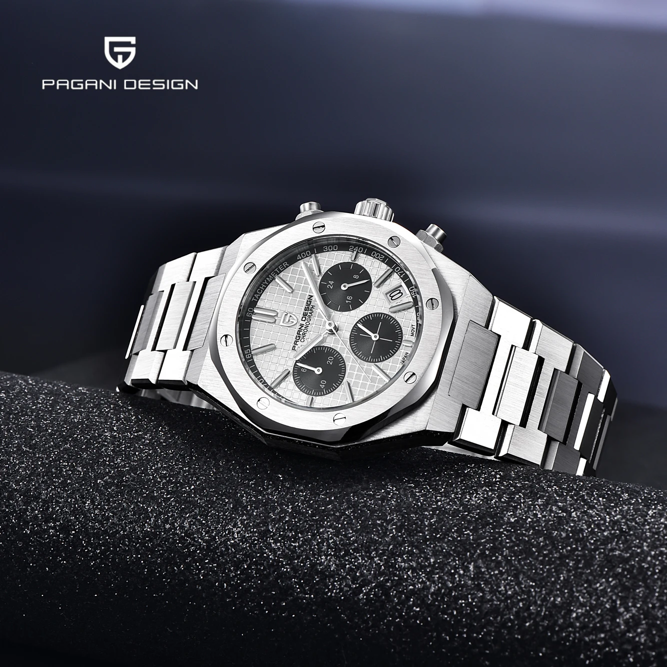 

PAGANI DESIGN 40MM Fashion Men's Quartz Watch Top Brand Stainless Steel Sapphire Glass 200M Waterproof Chronograph Reloj Hombre