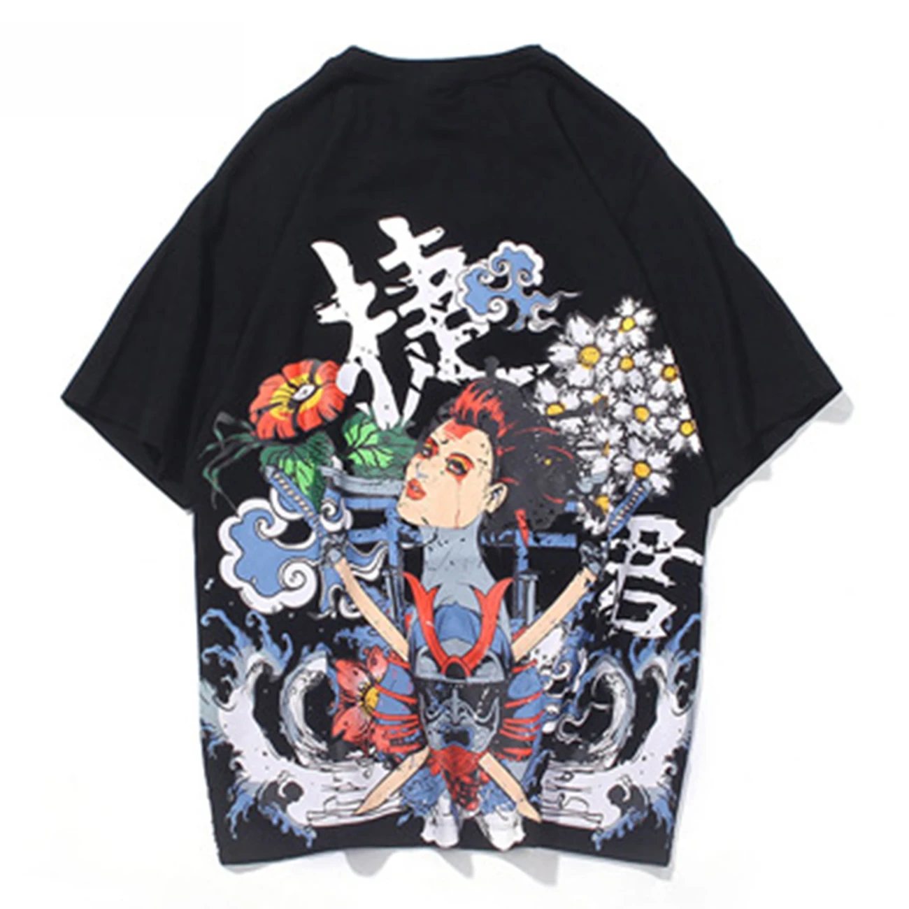 Футболка мужская оверсайз с коротким рукавом уличная одежда в стиле хип-хоп и