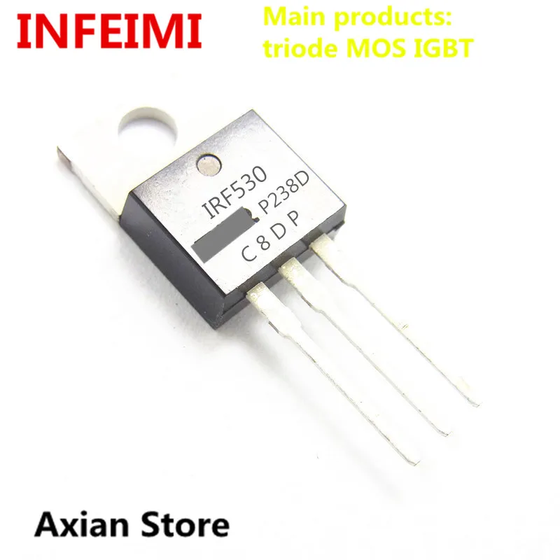 ТРАНЗИСТОР IRF530 IRF530A IRF530N IRF531 IRF532 IRF533 (5 шт.) MOS NPN TO220 | Электронные компоненты и