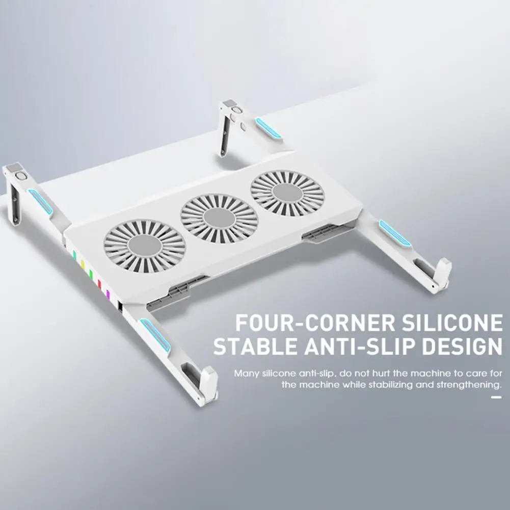 

Многофункциональный Противоскользящий складной RGB-держатель для ноутбука и планшета X1, охлаждающий держатель для просмотра телевизора, но...