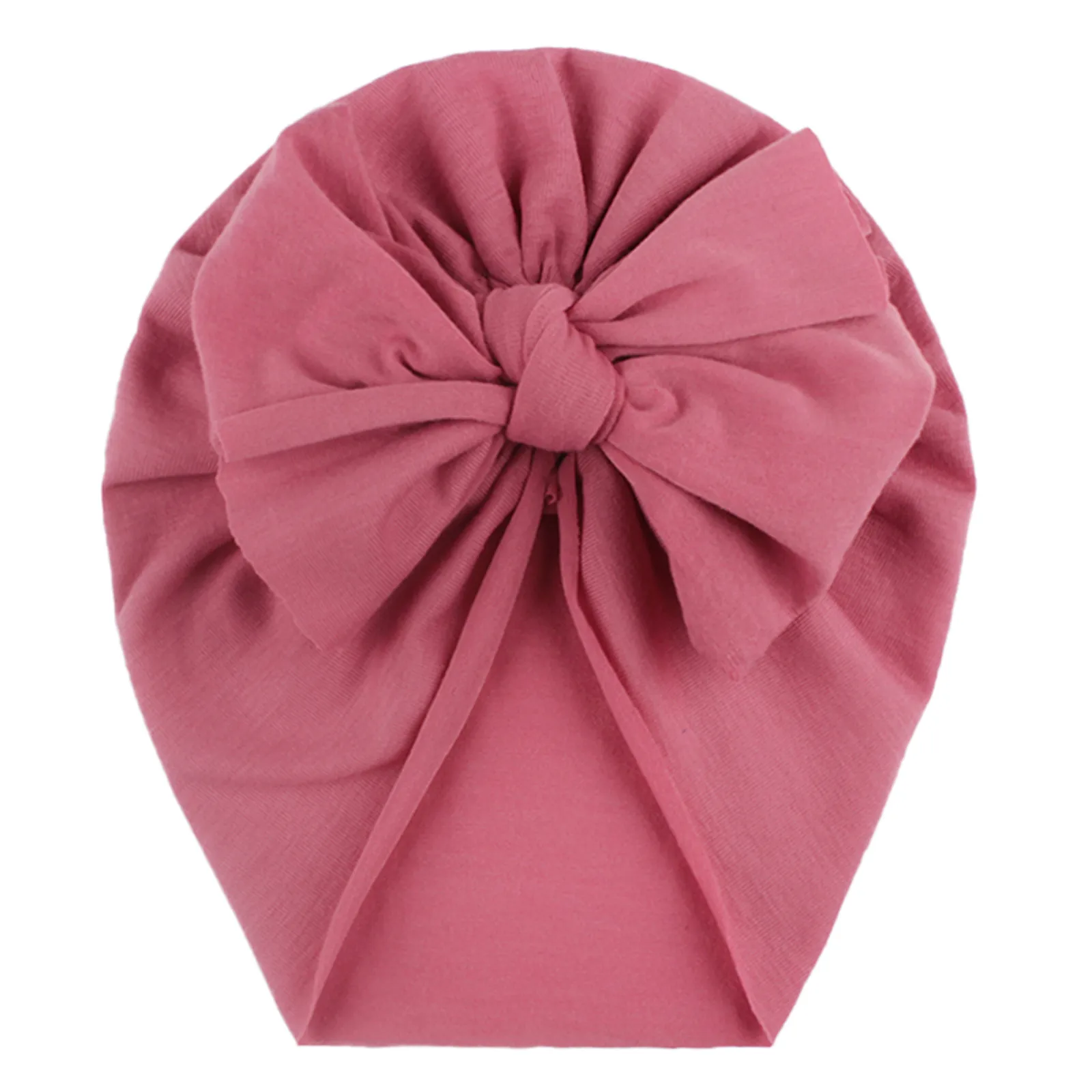 30# Cute Cotton Blend Hair Bow Knot Kids Baby Infant Turban Hat Big Ear Toddler Beanie Caps Headwraps Birthday Gift Photo | Детская