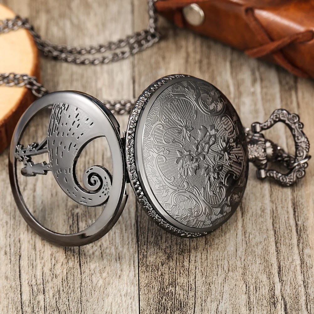 Exquisite Vintage Quartz Pocket Watch Fashion Necklace Pendant Chain Best Gifts Sets with Gift Box for Women Men