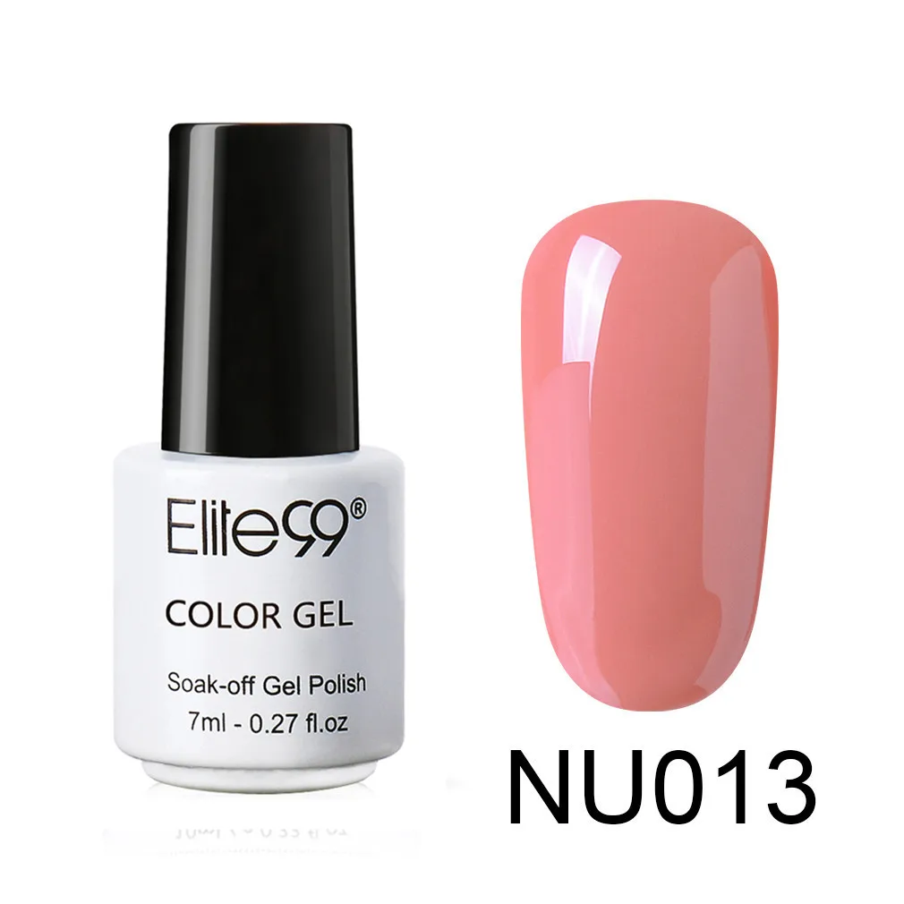7ml NU013 Elite99 телесный Цветной Гель-лак Полупостоянный Vernis праймер верхнее покрытие УФ светодиодный гель лак удаляющийся замачиванием ногти "сделай сам" Маникюр гель лак - Цвет: 7ml NU013