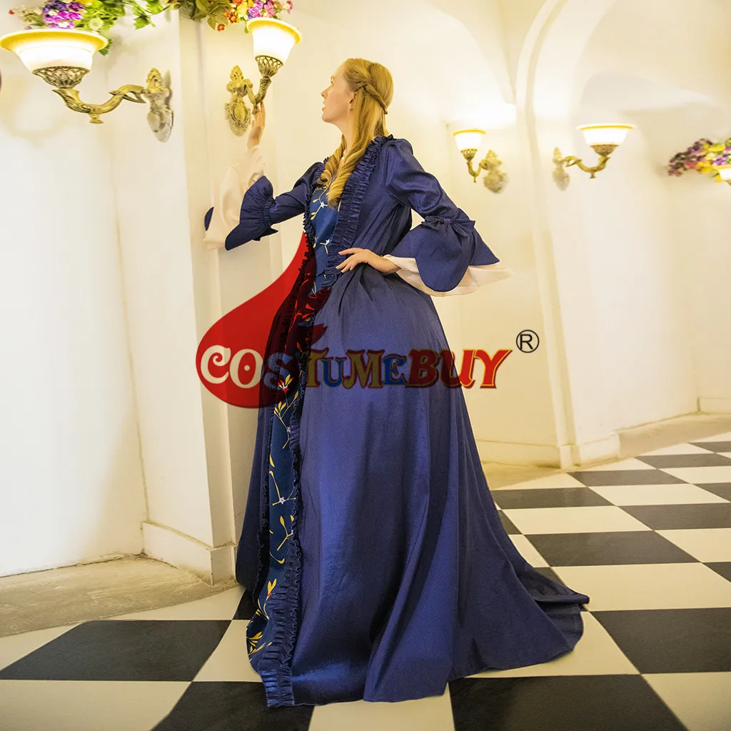 Женское бальное платье Costumebuy синее платье-Антуанетта 18 века в стиле барокко для
