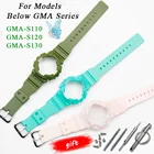 Силиконовый ремешок и чехол для часов, ремешок для Casio G-SHOCK, GMA-S110, GMA-S120, GMA-S130, набор силиконовых ремешков, винт, инструмент