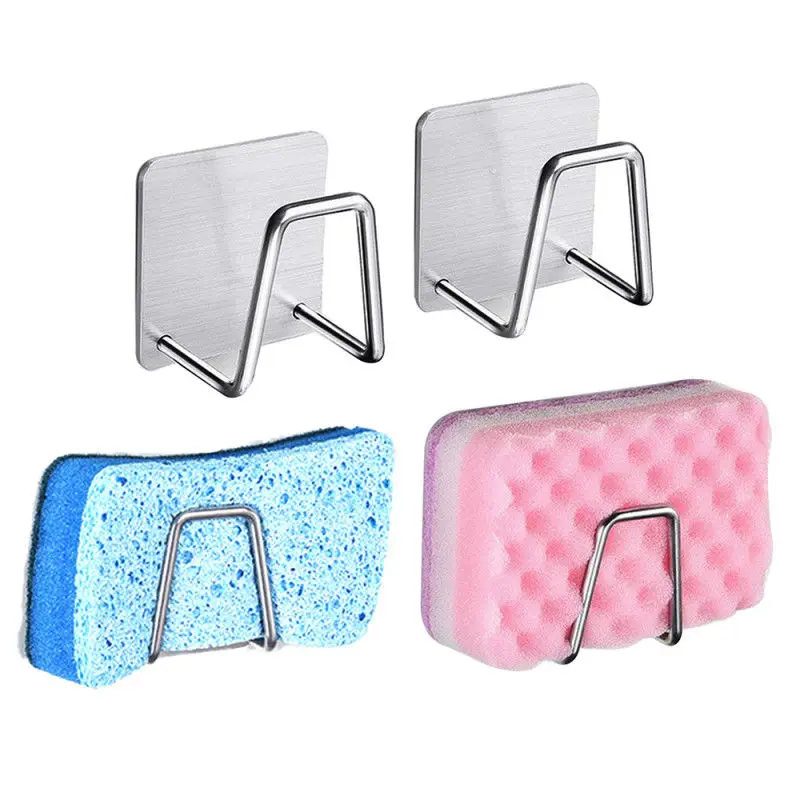 

Stainless Steel Sink Sponge Soap Holder Drain Storage Rack for Kitchen Bathroom New Design
