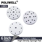POLIWELL 1 шт. многодырочная губка с высокой плотностью интерфейс коврик для крючка и петли шлифовальный коврик без пыли полировка колодки дисковые подушки
