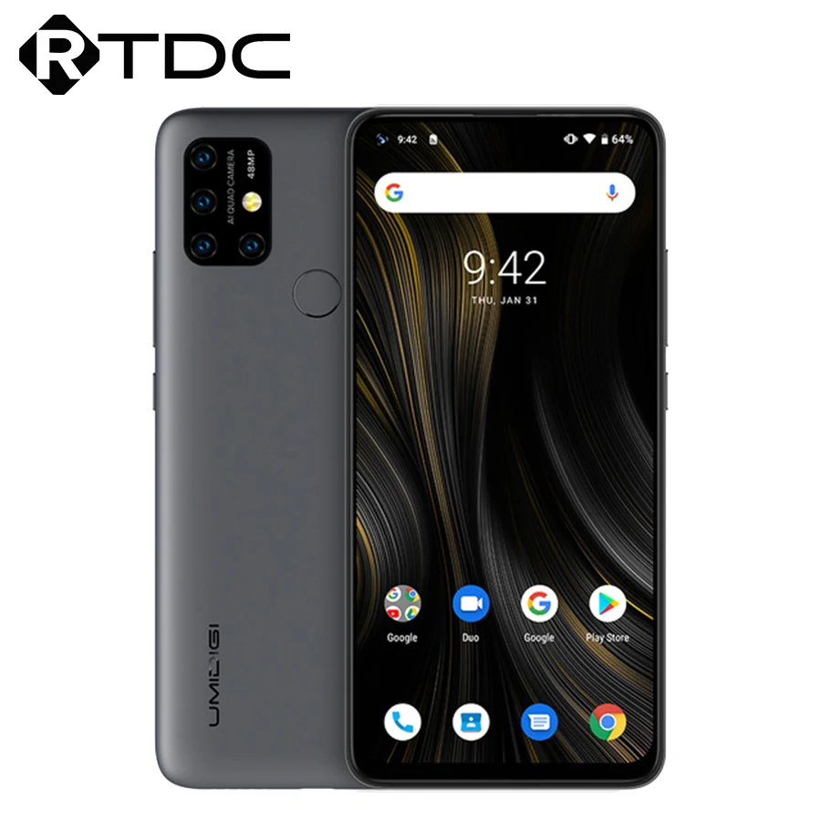 UMIDIGI Power 3 Android 10 48-мегапиксельная четырехъядерная AI камера 6150 мАч 6 53 &quotFHD + 4 Гб 64 ГБ