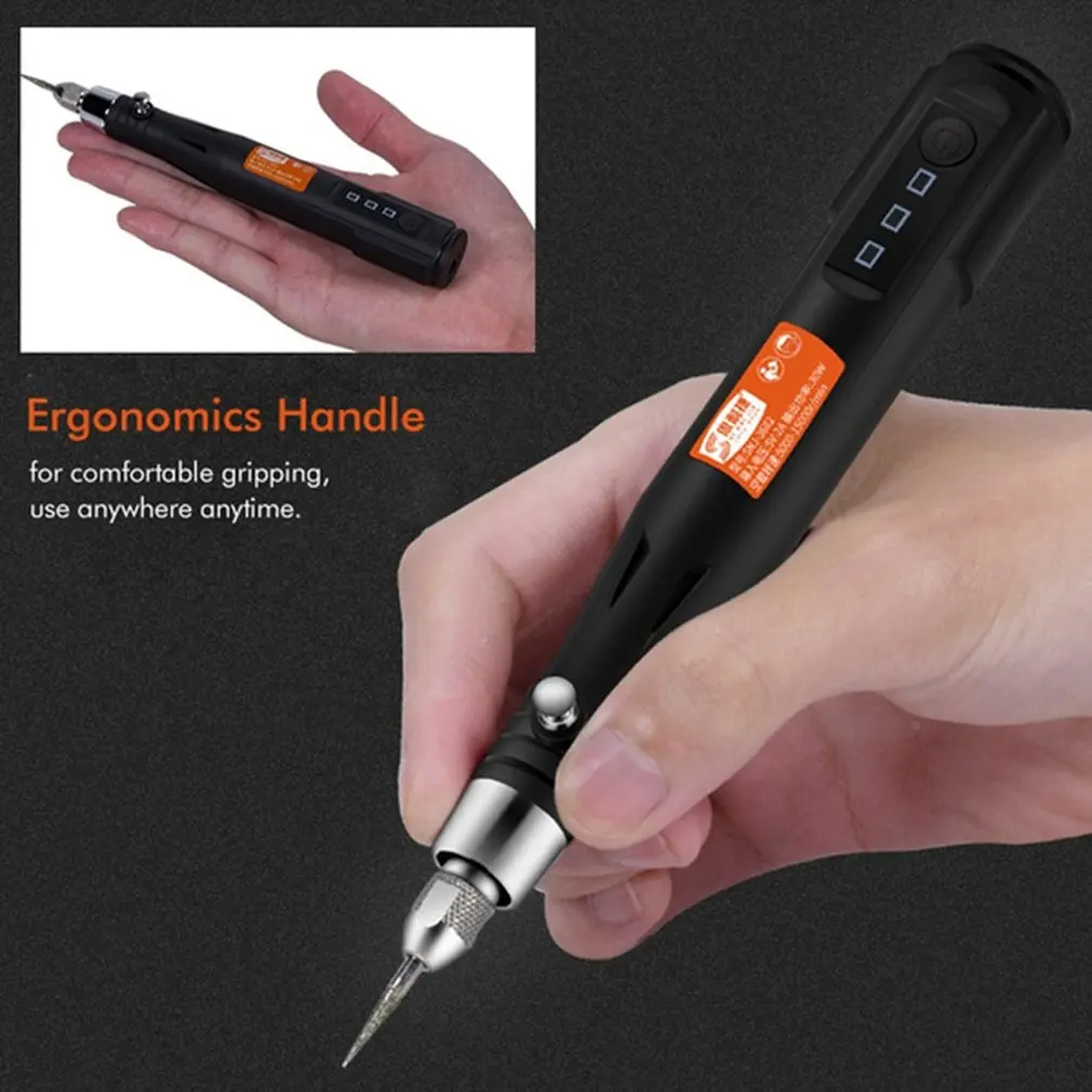 

105pcs/161pcs Micro Engraving Pen Electric Grinder Adjustable 15000 Rpm Mini Drill Rotary USB Engraving Tool Kit