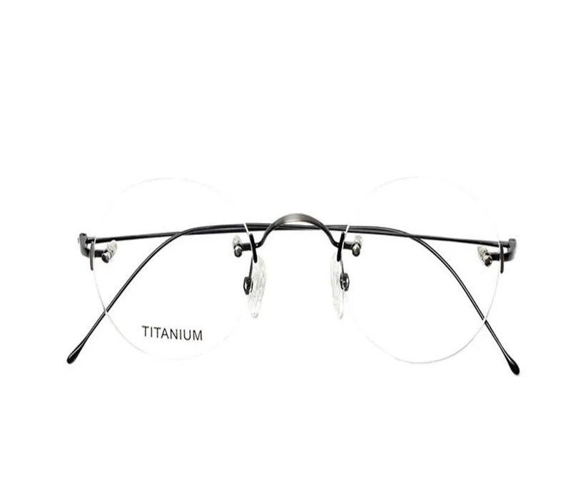 

Pure Titanium Unisex Rimless Retro Prescription Lens Optical Eyewear Brand Design Goggle Anti Fatigue Hyperopia Reading Glasses