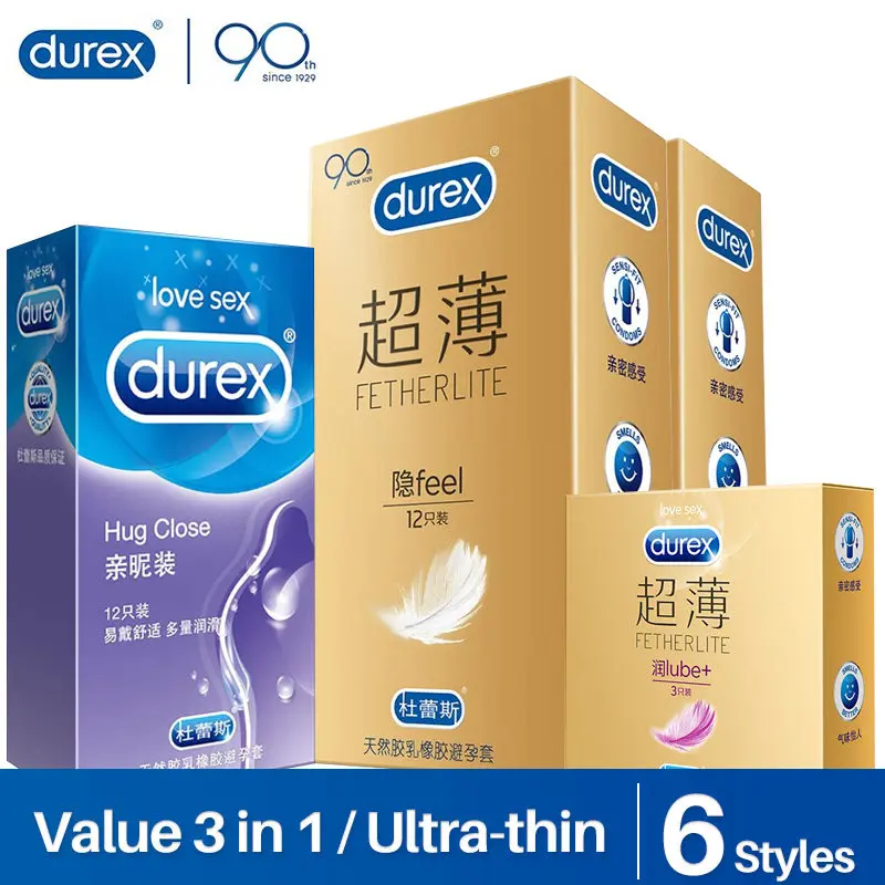 Презервативы Durex с дополнительной смазкой ультратонкий рукав для пениса из