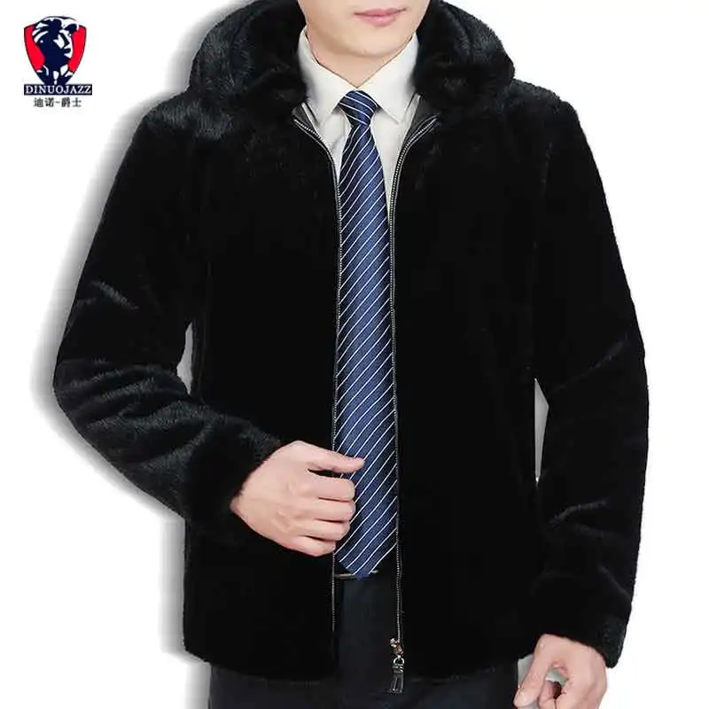 2019 Новая мужская норковая шуба Высококачественная утепленная теплая мягкая