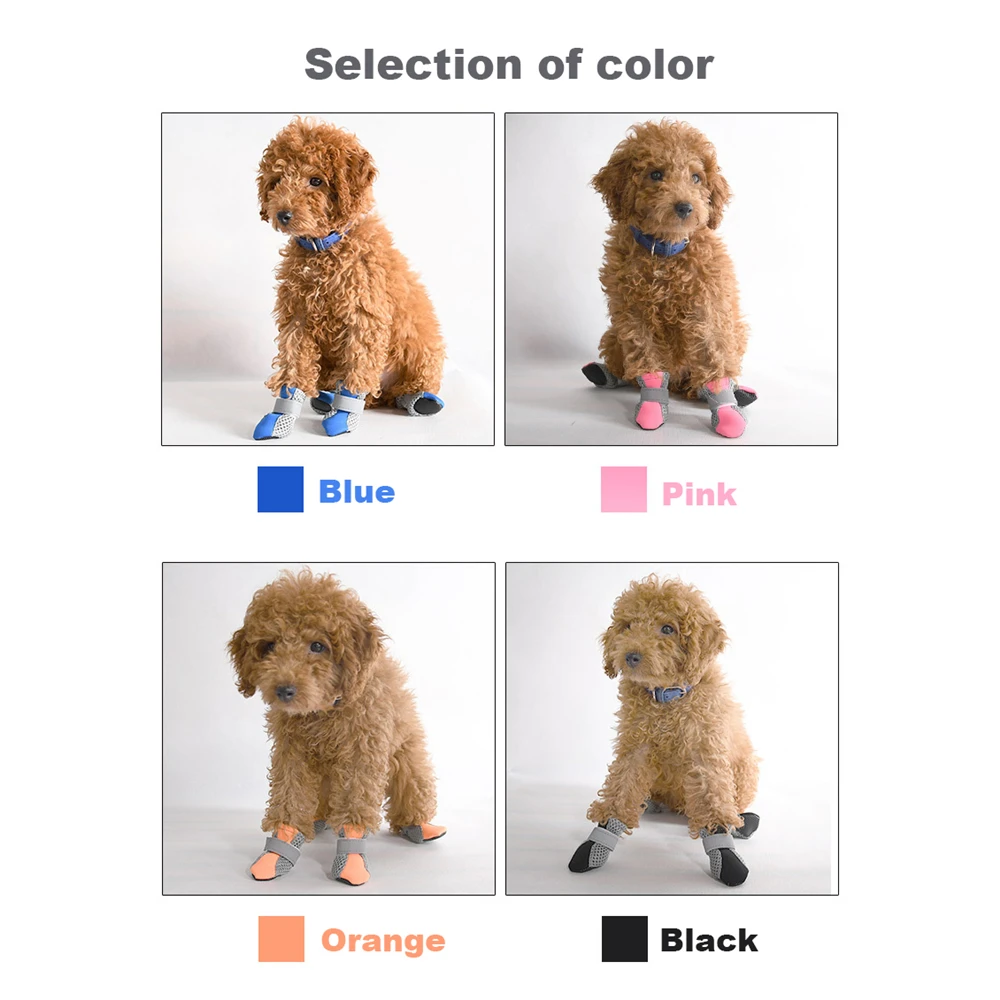 4 шт./компл. обувь для домашних питомцев защитные ботинки собак отражающие