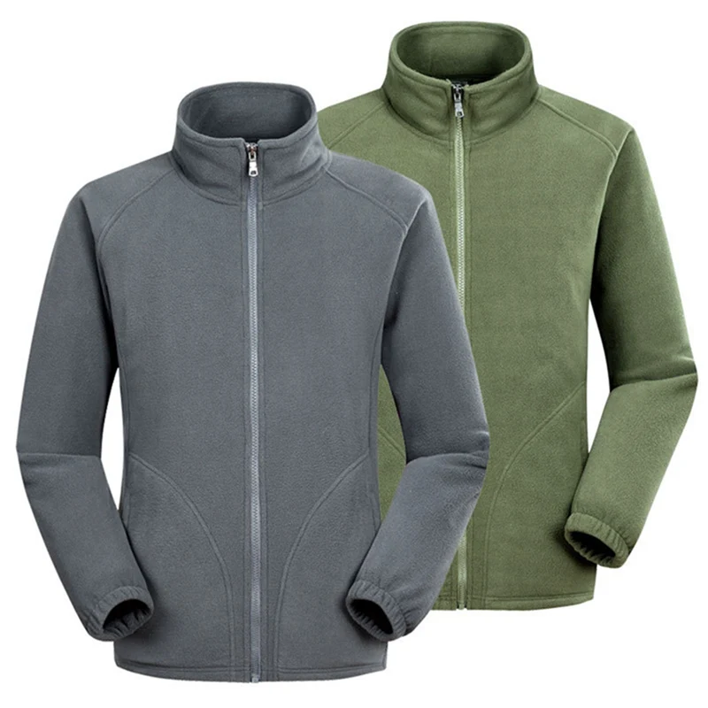 Уличный флисовый мужской кардиган большого размера Теплая Флисовая Куртка для