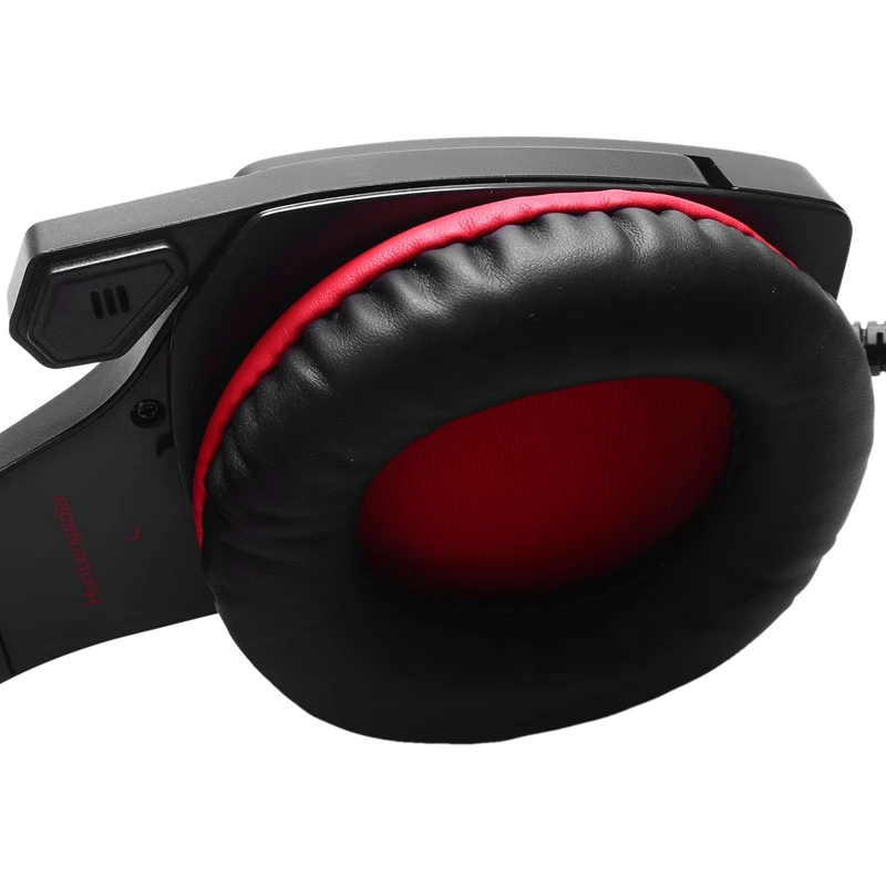 

Hunterspider Gaming Headset For PS4, 3.5Mm Stereo Sound Cable Headset With Microphone Colorful LED Light Headphones For Laptop