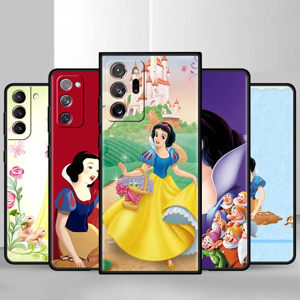 

Disney Snow White Case for Samsung Galaxy 20 FE S21 Ultra S10 S9 Plus Shockproof Soft Phone Capa Mobile Cover