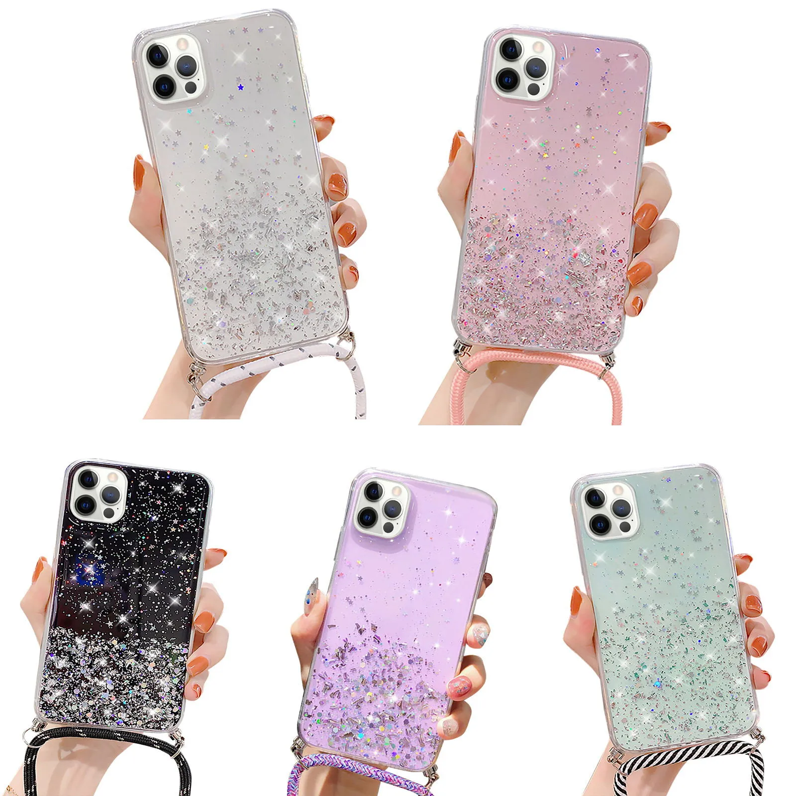 Новинка 2020 Модный Цветной чехол для телефона с блестками и бриллиантами