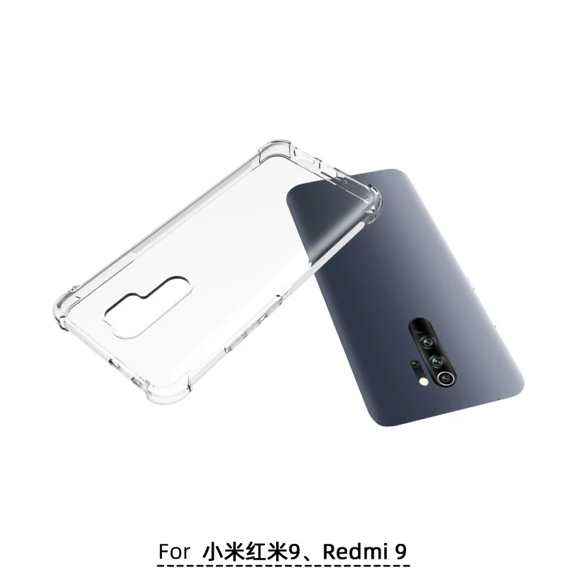 USTIYA Case For Redmi 9 Shockproof Funda Transparent TPU Coque Ultra Slim Clear Soft Phone cover Xiaomi case |