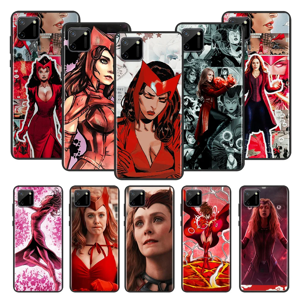 

Scarlet Witch Marvel For OPPO Realme C2 C3 C11 C15 C17 X2 X3 X7 XT Narzo 20 Superzoom Pro Black Phone Case