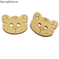 20mm mixed wooden button tiger sewing buttons for clothes needlework flatback scrapbooking crafts decorative diy accessories