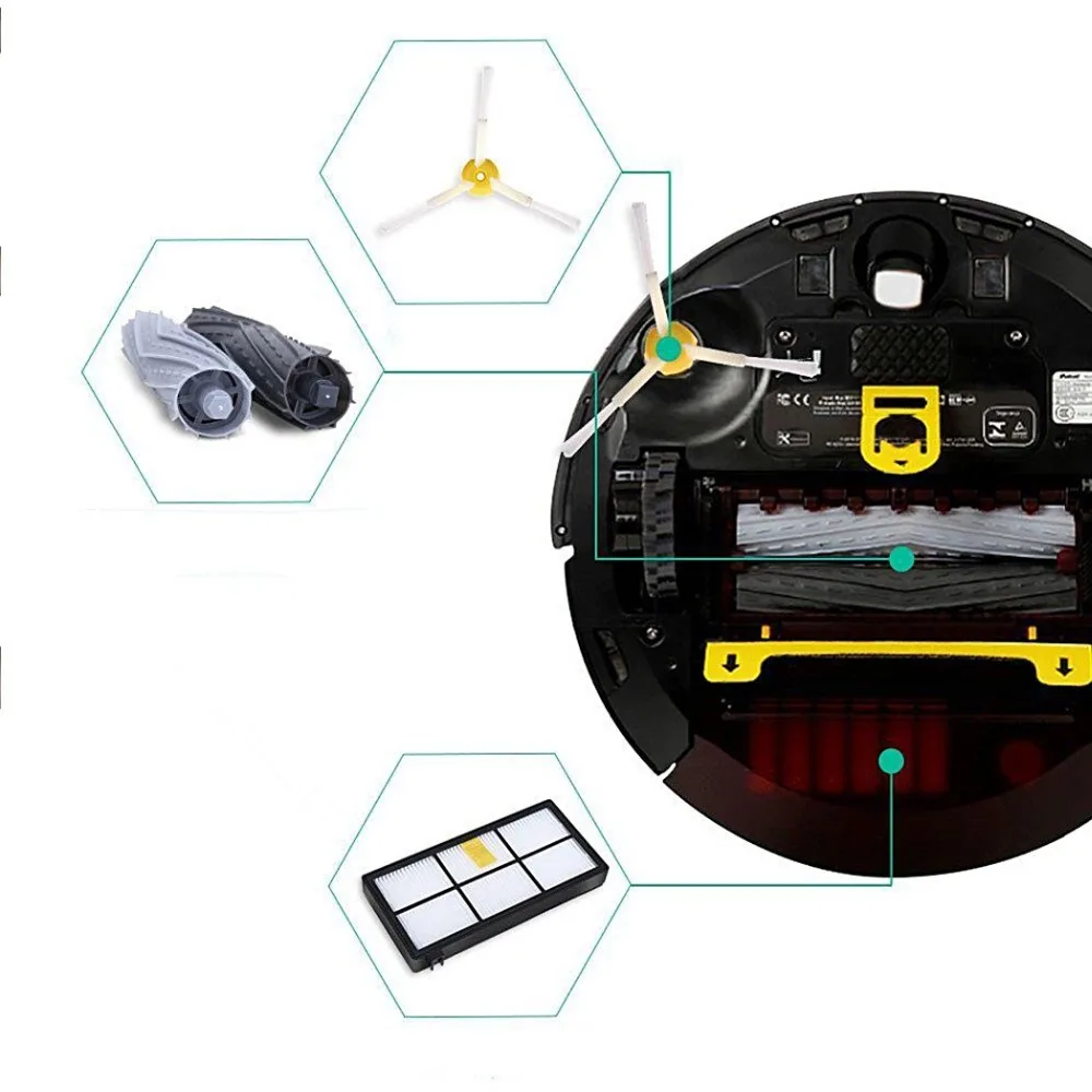 HEPA фильтры щетки запасные части комплект для iRobot Roomba 980 990 900 896 886 870 865 866 800 набор аксессуаров