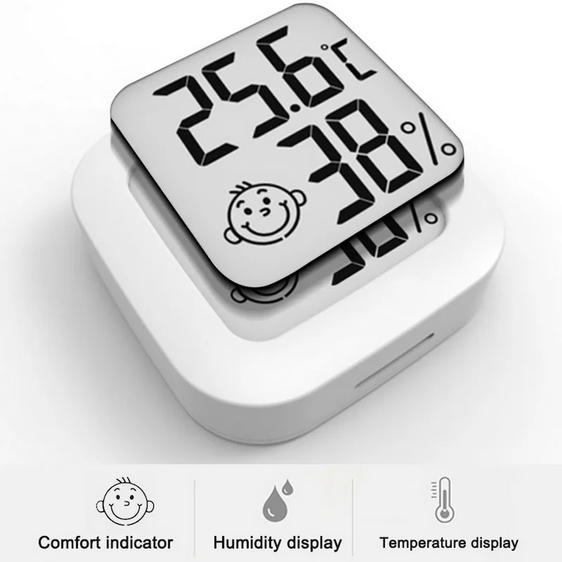 

Mini Indoor Thermometer Digital LCD Screen Temperature Sensor Humidity Meter Thermometer Room Hygrometer Gauge