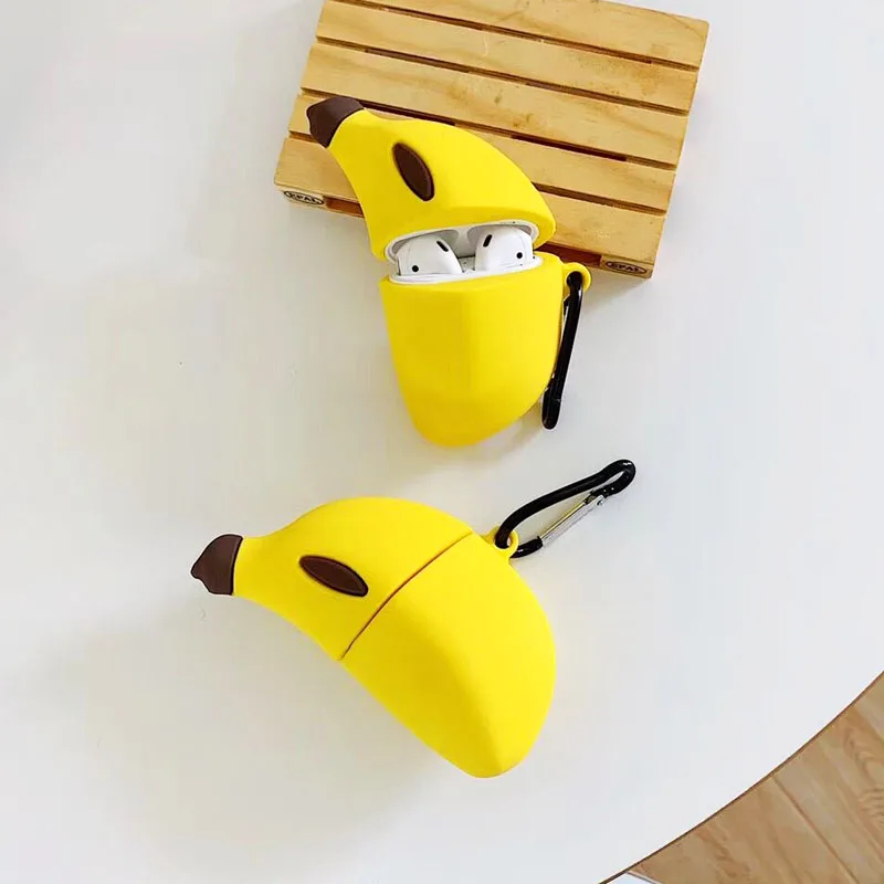 EKONEDA прекрасный банан защитный чехол для Airpods силиконовый мягкий матовый, резиновый чехол для Airpods