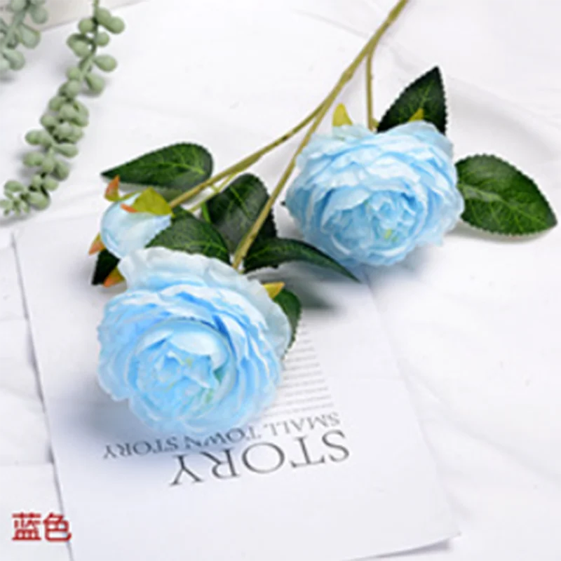 65 см Высокое качество 3 головки Пион Искусственные Шелковые цветы для украшения