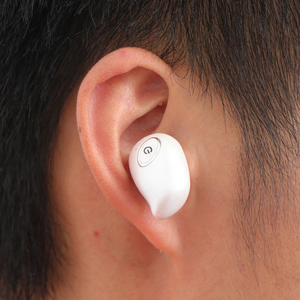 

Mini Wireless Earbuds In-ear 5.0 Headphones Built-in Microphone without Charging Box (Black)