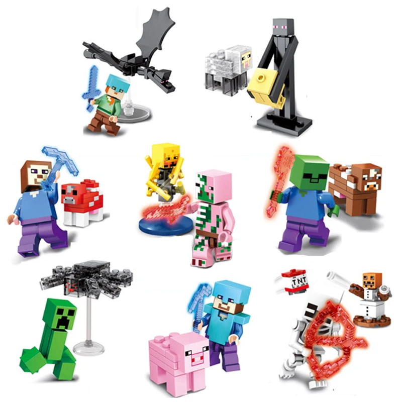 

My World Building Blocks Dolls Children's Toys Village House Toys 4-6y 7-12y Anime Figures Toys for Boy
