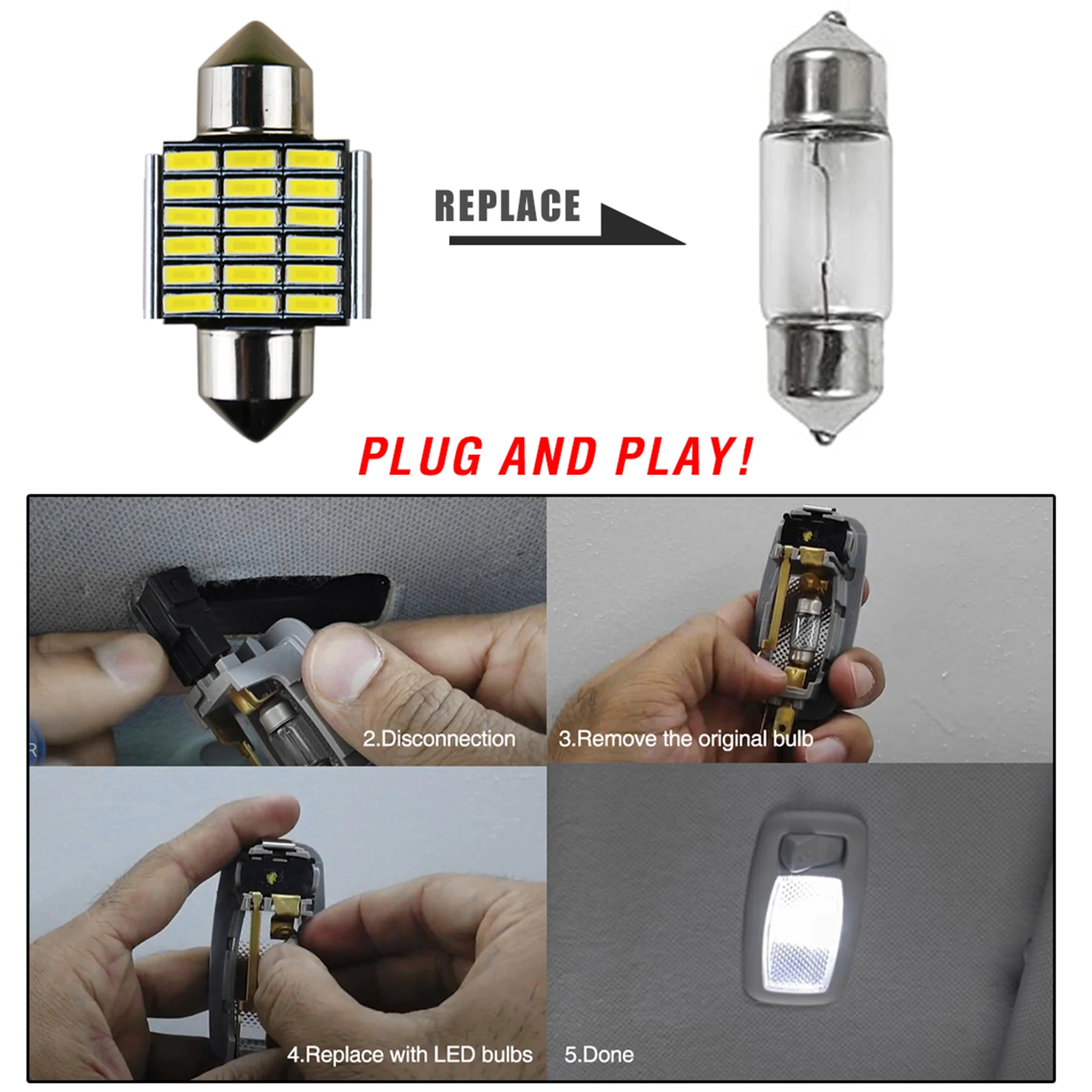 2 шт. светодиодные лампы для салона автомобиля 31 мм | Автомобили и мотоциклы