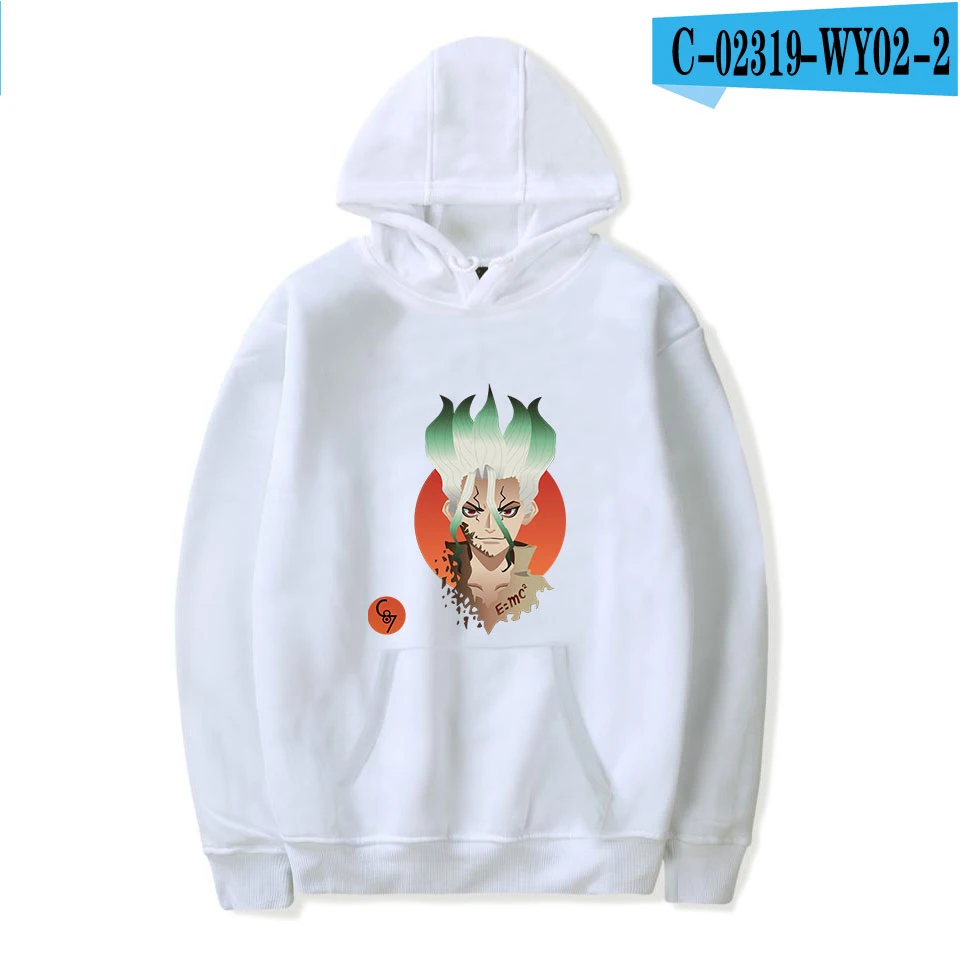 As shown Принт dr. stone Осенняя мужская модная толстовка с капюшоном популярная толстовка с капюшоном в стиле аниме для мужчин/женщин Удобная Повседневная Толстовка с капюшоном пуловер Горячая Распродажа - Цвет: As shown