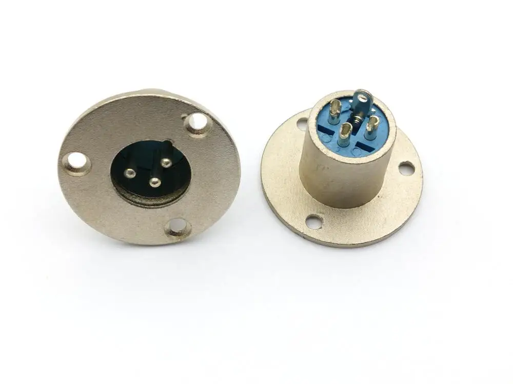 20 штук металлический XLR 3-контактный Мужской навесная панель с двумя гнездами