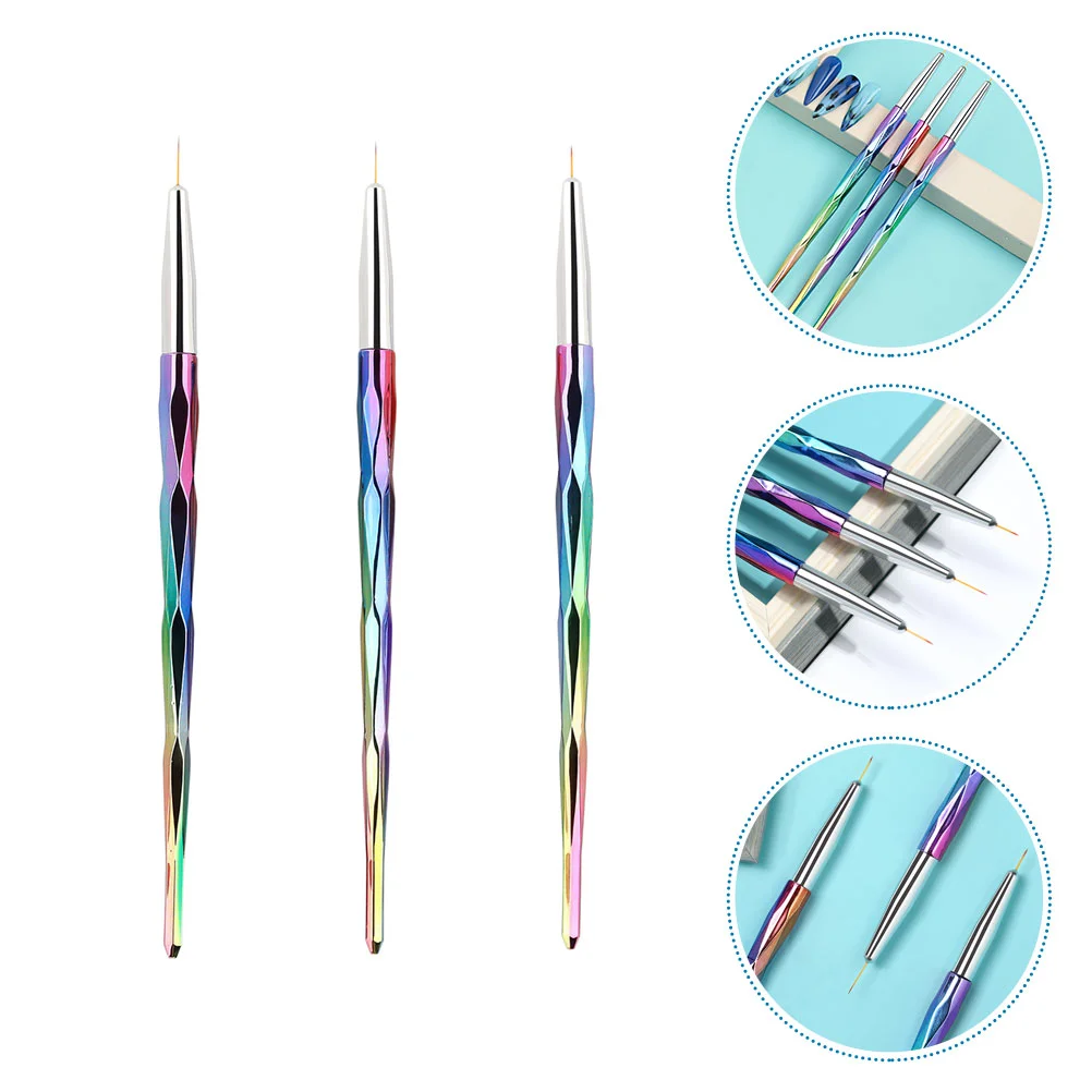

3pcs DIY Nail Art Pen Nail Salon Supply Delicate Manicure Accessory for Salon