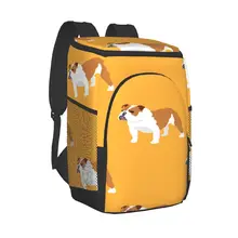 Refrigerator Bag Cartoon Pug Dog Soft Large Insulated Cooler Backpack Thermal Fridge Travel Beach Beer Bag