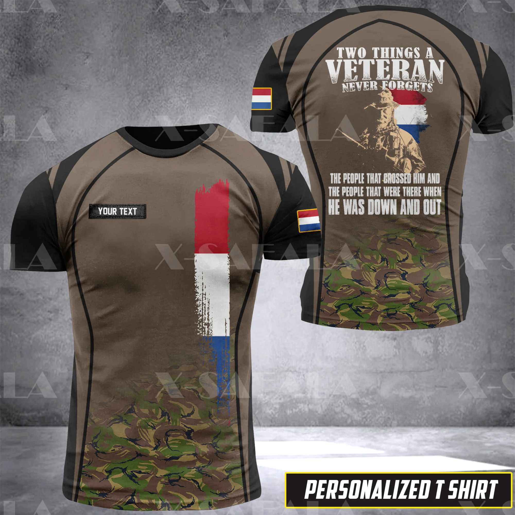 Футболка с 3D-принтом флага страны солдата летняя футболка из молочного волокна